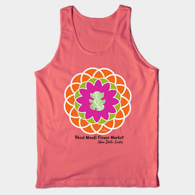 Phool Mandi Flower Market, New Delhi India Tank Top by Phebe Phillips